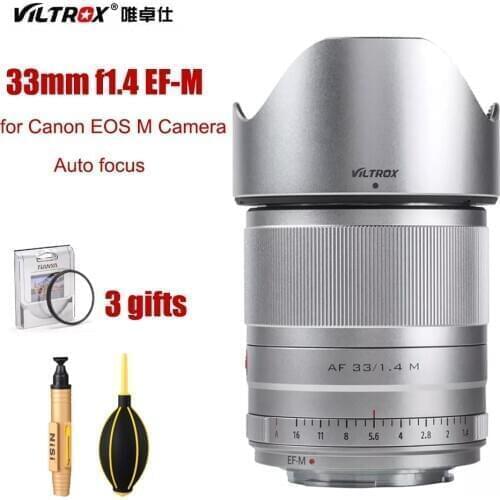 Viltrox AF 33mm f1.4 Camera Lens For Canon EOS M-mount EF-M STM Auto focus Prime Lens EOSM 33F1.4 APS-C For EOS M M200 M5 M6