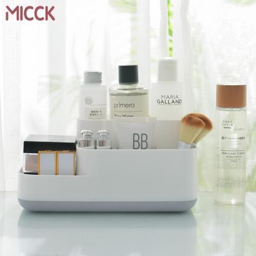 MICCK Makeup Organizer Cosmetic Storage Box Jewelry Necklace Nail Polish Earring Home Desktop Bathroom Organizer For Cosmetics
