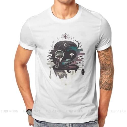 Daemon Round Collar TShirt Abstract Pure Cotton Original T Shirt Mans Tops Fashion Oversized