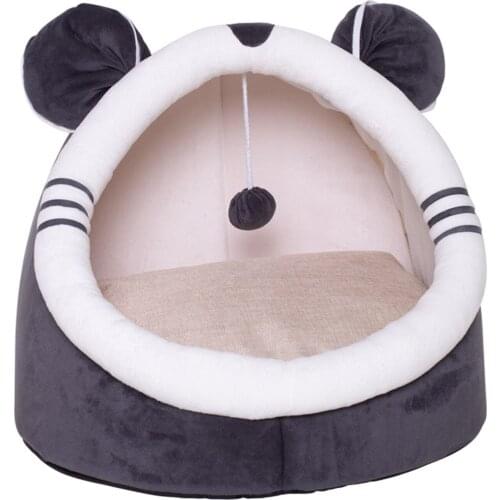 Pet Tent Soft Cave Bed Super Soft Half Enclosed Tent Cave House Pet Supplies for Cat and Small Dogs LBShipping