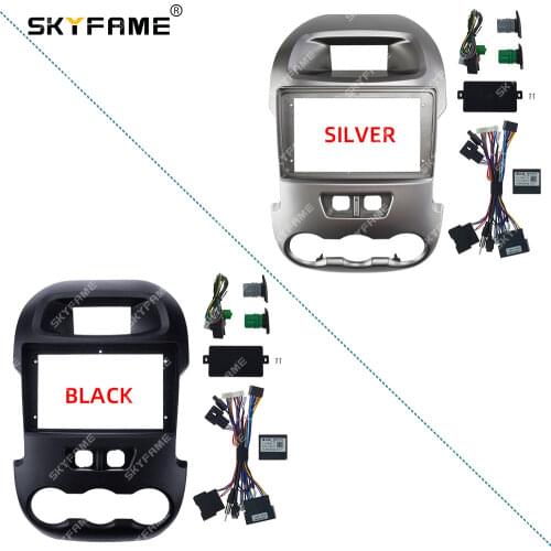 SKYFAME Car Frame Fascia Cable Canbus For Ford Ranger F250 2011-2015 Big Screen Audio Dash Panel Fascia Frame