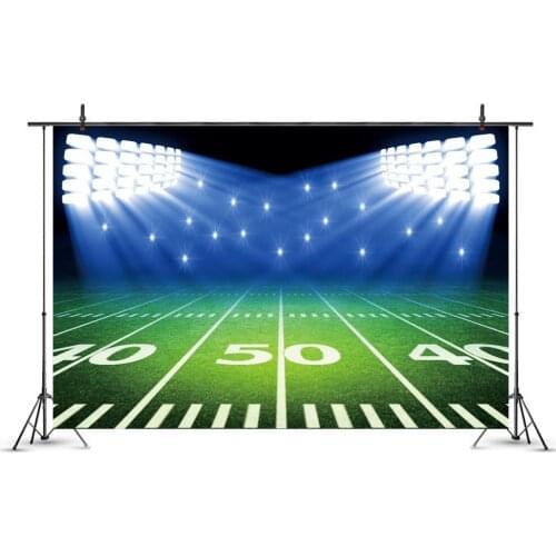 Rugby Field Lights Lawn Sports Backdrop Boys Room Table Decoration Photography Photo Baby Newborn Bath Custom Vinyl Background