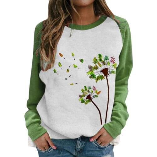 Dandelion Print 3d Hoodie Women Fashion Hoodies Female Sweatshirt Hoodie Kids Hip Hop Girl Clothing O Neck Coat Lady Shirt Korea