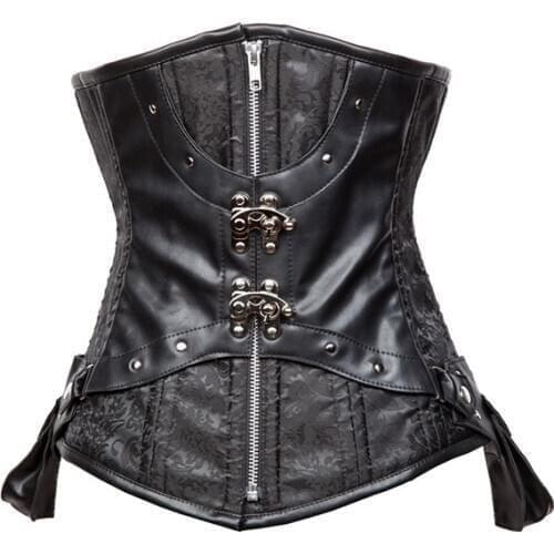 WYS.JL Steampunk Corset Womens Retro Corset Black Steel Bone Corset Top Plus Size S-6XL Beautiful Corset