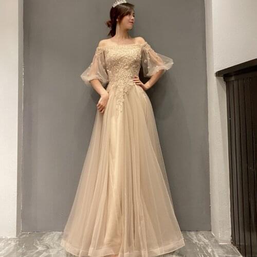 Celebrity A-line Beaded wedding evening dress 2021 New style cocktail party Formal Womens dress