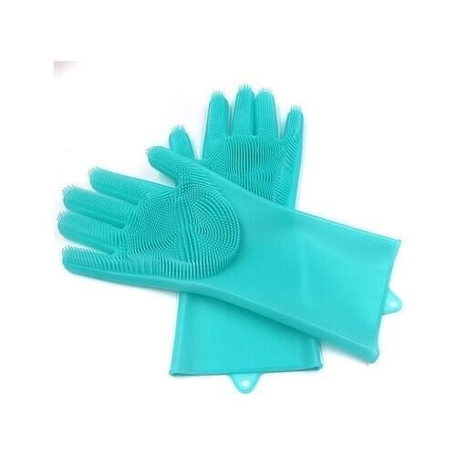1 Pair Dish Washing Glove for Household Scrubber Kitchen Clean Pet Clean