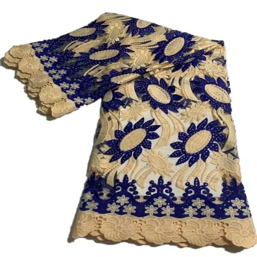 African organza lace fabric high quality with stones lace Nigerian Tulle Lace for evening party DF-130