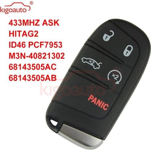Kigoauto M3N-40821302 Smart Key 5 button 434Mhz for Jeep Grand Cherokee 2011 2012 2013 2014 2015 2016 2017
