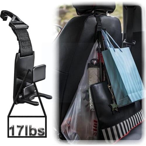 Car Multi-function Hook Auto Seat Headrest Hook Hanger Color Organizer Holder Black Clip Truck Bags Accessories P6Y0