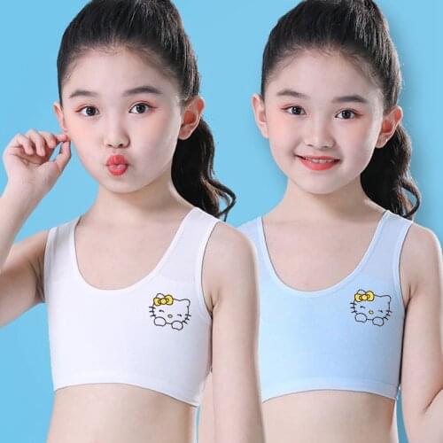 3pcs Kids Bra Summer Girls Sport Training Bra Teen Underwear Brassiere Teenage Vest Push Up Undercloth Teens Tube Tops 12-16Y