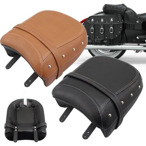 Black Brown Wide Studded Passenger Seat Fit for Indian Chief Classic Dark Horse Vintage Chieftain Elite Roadmaster 2014-2020