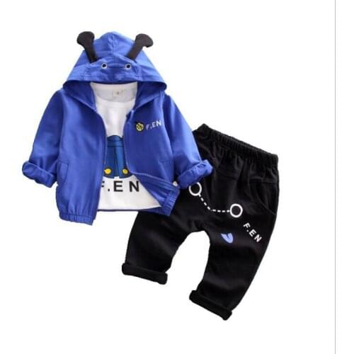 2020 Autumn Baby Girls Clothes Suits Toddler Infant Clothing Sets Cartoon Sport Coats T-Shirt Pants 3PCS/SET Children Costume