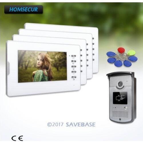 HOMSECUR 7" Video Door Phone Intercom System Electric Lock Supported for Home Security