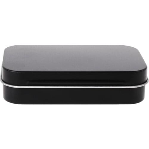 Storage Box Small Jewelry Candy Coin Key Organizer Tin Flip Black Gifts Sealed