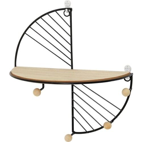 Creative Iron Art Storage Display Shelf Wall Hanging Storage Rack Living Room Decorative Frame Office Home Accessory NJ70108