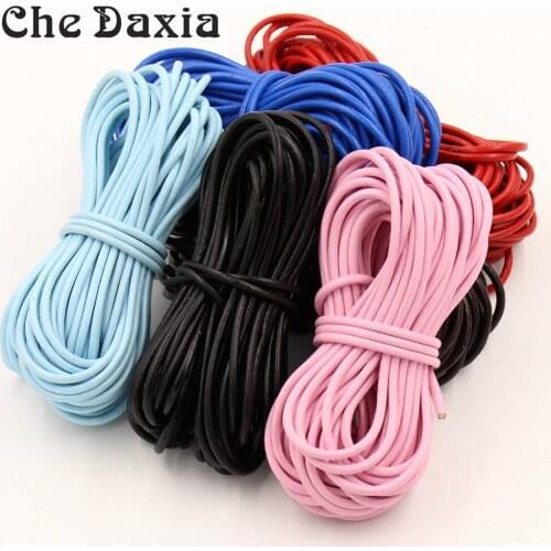 10m/piece 3mm Diameter round genuine leather cord For DIY necklace bracelets Accessories