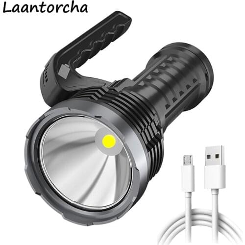Powerful flashlight USB Rechargeable Ultra Bright torch Lotus head Portable High power led flashlights Outdoor Camping Flashligh