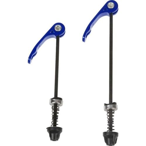 Set of locks Quick Release Front Rear Hub Blue for MTB BIKE