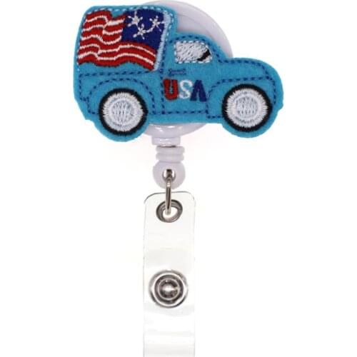 New Arrival USA Mini Car Nurse Retractable Felt ID Badge Holder Reel
