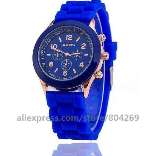 Wholesale Hot Sales Geneva Brand Silicone Women Watch Ladies Fashion Dress Quartz Wristwatch Hot Wholesale Female Watches