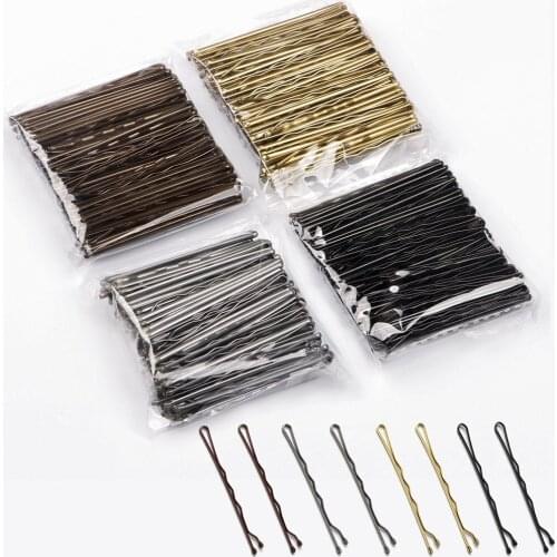 50 Pcs 4 Colors 5cm Hair Clip Lady Hairpins Curly Wavy Grips Hairstyle Hairpins Women Bobby Pins Styling Hair Accessories