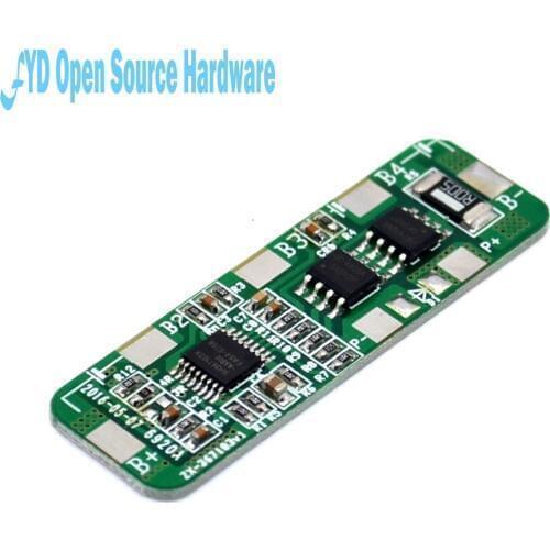 1pcs 4S 4A 6A 14.8V 16.8V Li-ion Lithium Battery Charger PCB BMS Protection Board with automatic recovery Size: 48*15*3MM