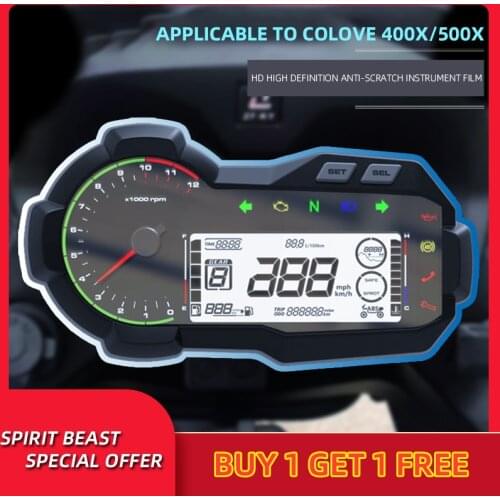 Spirit Beast Motorcycle speedometer TPU Instrument Protection Film Dashboard Screen Film For COLOVE 400X 500X ZF400GY ZF500GY