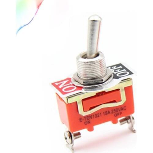 10pc 12mm 15A 250VAC micro switch 2PIN ON-OFF E-TEN1021 Toggle switch Rocker switch The power switch