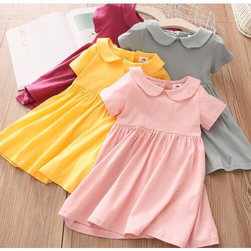 2021 Summer Girls Dresses Children Clothes Baby Girls Candy Color Dress Kids Lovely Dress Baby Girls Dress Girls Outwear M39