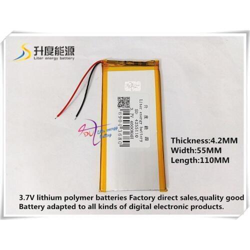 3.7V 4000mAH 4255110 Polymer lithium ion / Li-ion battery for tablet pc GPS power bank