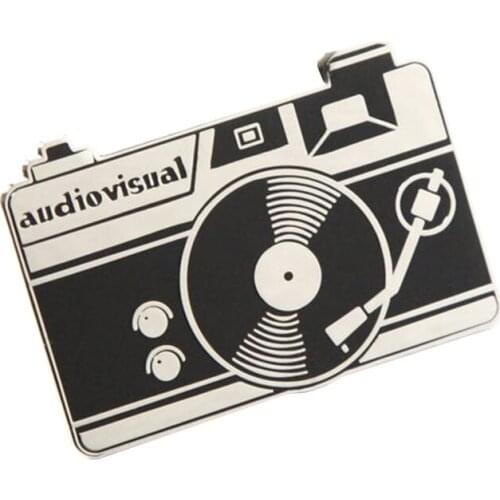 AUDIOVISUAL Enamel Pin - SLR Film Camera Vinyl Record Player