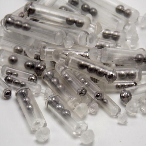 CATCHSIF 50pcs Plastic Jig Rattles for making sound for fishing baits lures tackle kit