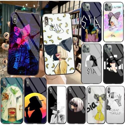 CUTEWANAN Sia the Greatest Soft black Phone Case Tempered Glass For iPhone 11 Pro XR XS MAX 8 X 7 6S 6 Plus SE 2020 case