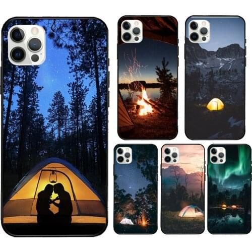 Camping Nature Cover Case For iPhone XR X XS MAX 12 Mini 11 Pro Max 5S 6S 7 8 Plus SE 2020 Coque