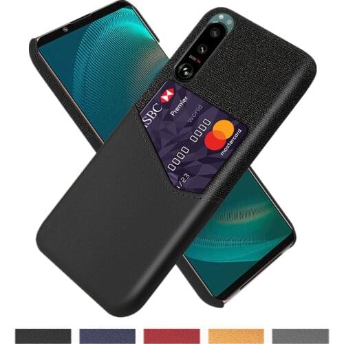 Business Case For Sony Xperia 5 10 1 III II L4 XZ2 XZ4 XZ5 Funda Febric Card Holder Cover For Sony X Peria 20 8 2 5 Plus Coque