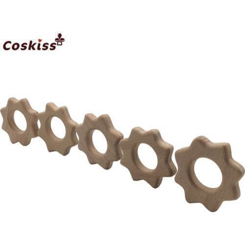 Baby Teether Sun Baby DIY Jewelry Pendants Necklace Bracelets Accessories BPA Free Pacifier Wooden Sunshine Teether