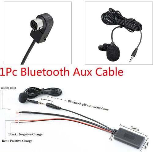 For Alpine/JVC Ai-NET KCA-121B Stereo AUX Bluetooth 5.0 Wireless Cable Adapter With Microphone For JVC And All UniLink Devices