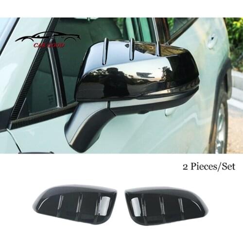 For Toyota Highlander 2022 2021 2020 ABS Black Car side rearview mirror Cover Trim Sticker Auto Accessories Styling 2 PCS