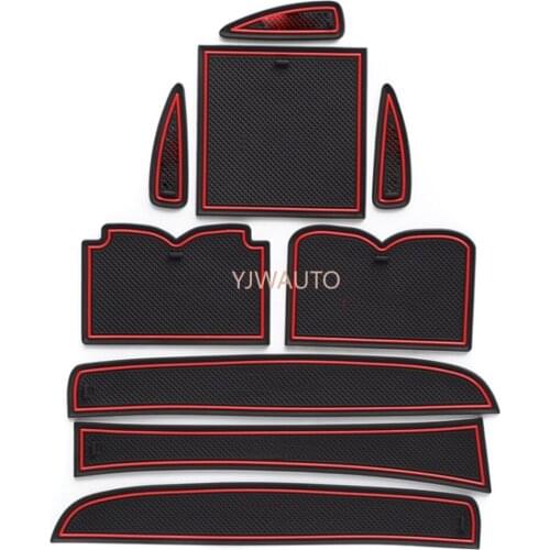 Door Slot Mat for Infiniti QX50 Gate Groove Cushion Car Door Rubber Cup Holder Mats Anti-slip Carpets Position