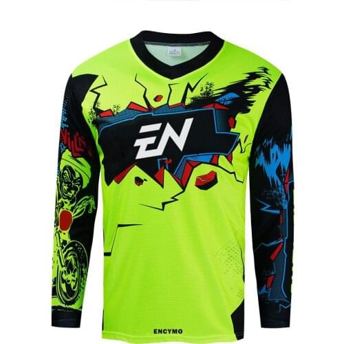 ENCYMO Mountain Bike Motocross Mtb Sports Team Mountain Bike Jersey Enduro BMX DH MTB Cycling Jersey Motocro