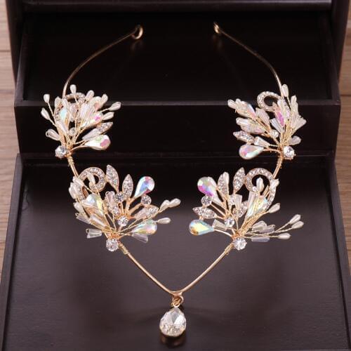 Beautiful Forehead Accessories Brides 2019 Colorful Crystals Wedding Headband Bridal Tiaras SQ428