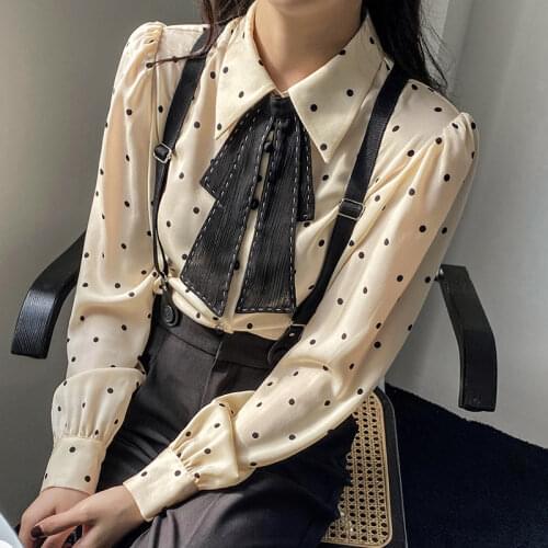 KUANGNAN Polka Dot Blouses