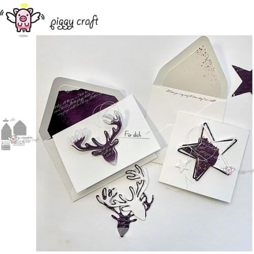 Piggy Craft metal cutting dies cut die mold Digital letter tag envelope Scrapbook paper craft knife mould blade punch stencils