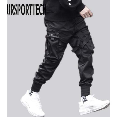 Mens Joggers Pants Multi-pocket Elastic Waist Design Harem Pant Men Streetwear Punk Hip Hop Casual Trousers Joggers Men Clothing