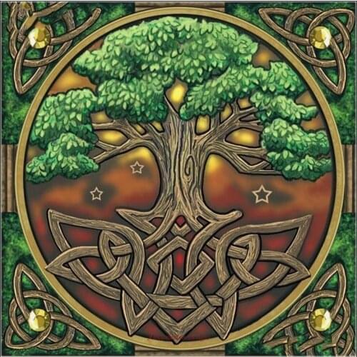 Counted Cross Stitch Kits Needlework - Crafts 14 ct Aida DMC Color DIY Arts Handmade Home Decor -Celtic Tree of Life