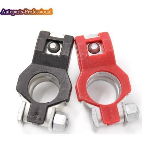 New 2 pcs/set Auto Car Replacement Battery Terminal Clamp Clips Brass Connector Hot