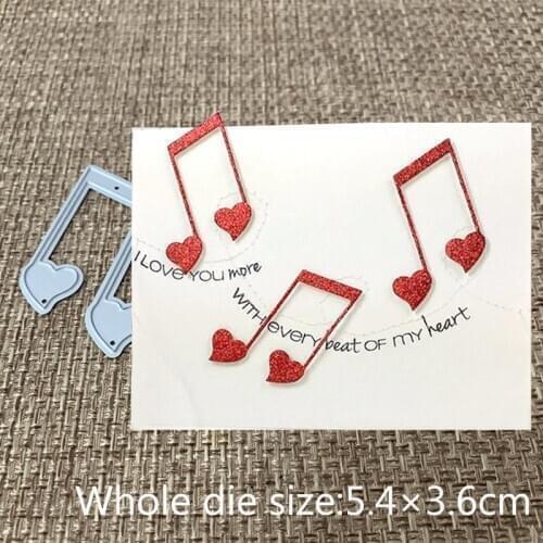 New Design Craft Metal Cutting Dies cut die cute heart musical note Scrapbooking Album DIY Paper Card Craft Embossing Die Cuts
