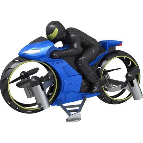 New RC Motorcycle Amphibious Remote Control Four-Axle UAV One Key Roll Light Aircraft Model