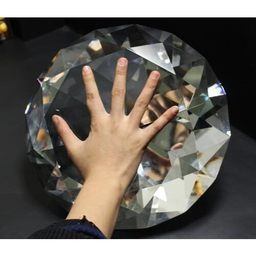 Huge Big Size 11.8 Inch Diameter Crystal Diamond Stone Drawing Room Lobby Fengshui Decor