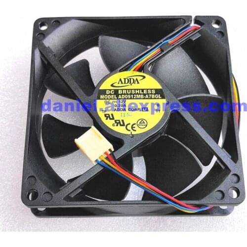 Original AD0912MB-A7BGL 9025 4-wire temperature control double ball 12V 0.20A fan